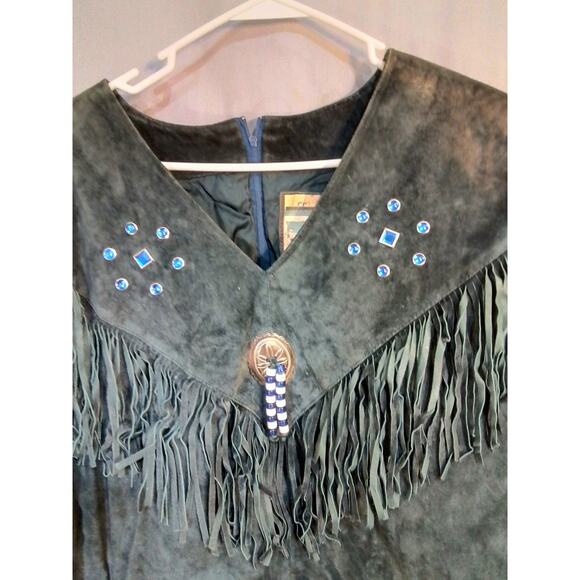 Atlantic Beach leather and coat works. Dark blue leather shirt - Picture 5 of 6